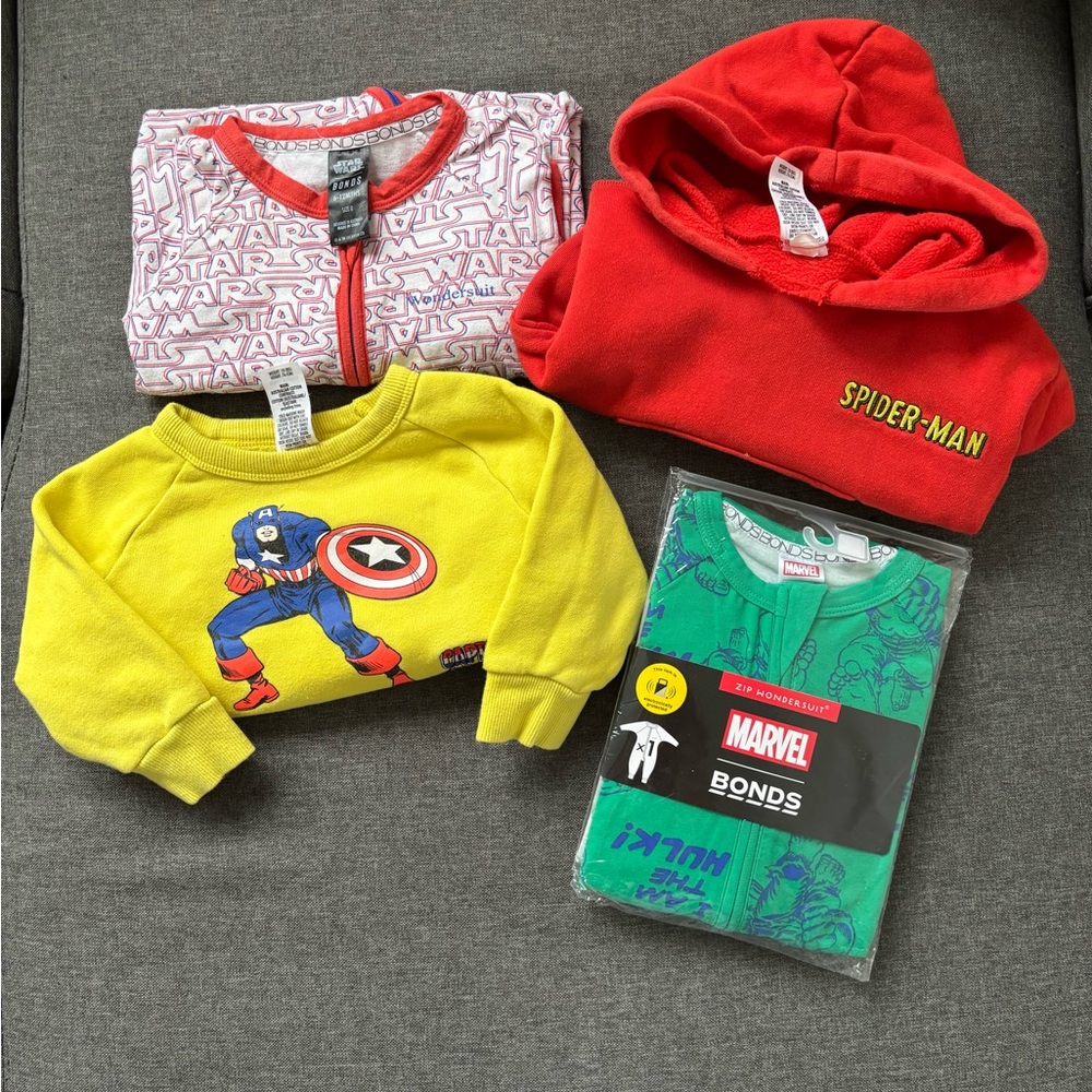 Bonds Marvel Baby Clothing lot